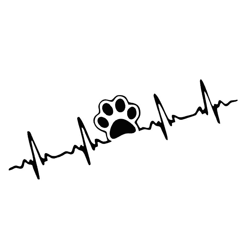 Stickers Auto ECG Creative Heartbeat Motorcycle Bumper décoratif
