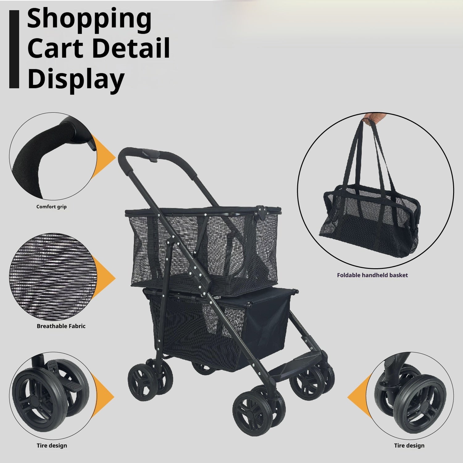 Internet Celebrity Tirer des marchandises de plein air ménage Panier pliable