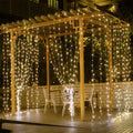 1Pc 3Meter 300 LEDs Chaîne lumière rideau avec télécommande 8 modes de lumière IP44 étanche pour Chr