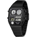 Multifonctionnel Retro Square Montre homme imperméable avec mesure de température