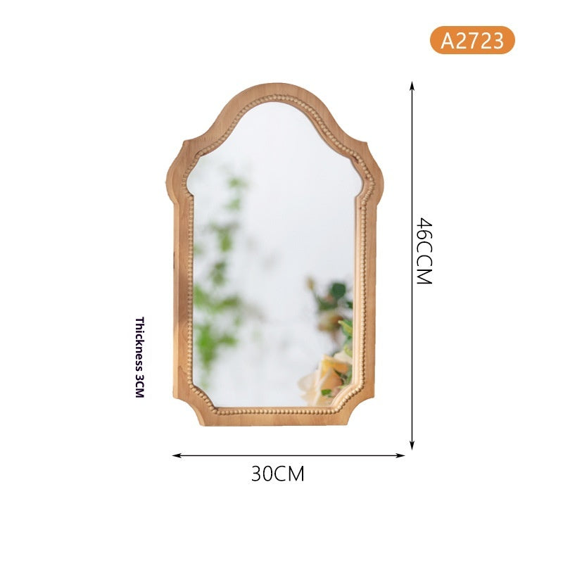 Miroir mural en bois massif vintage