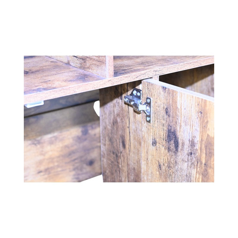 Boîte à litière en bois de chat brun rustique