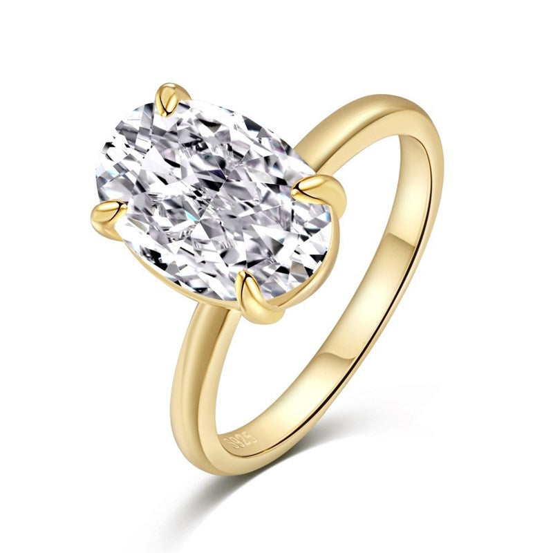 Anneau ovale Femelle Four-claw Cold Haute Luxe