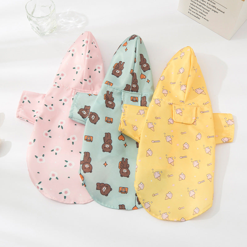 Vêtements de chien en imperméable pour animaux de mode