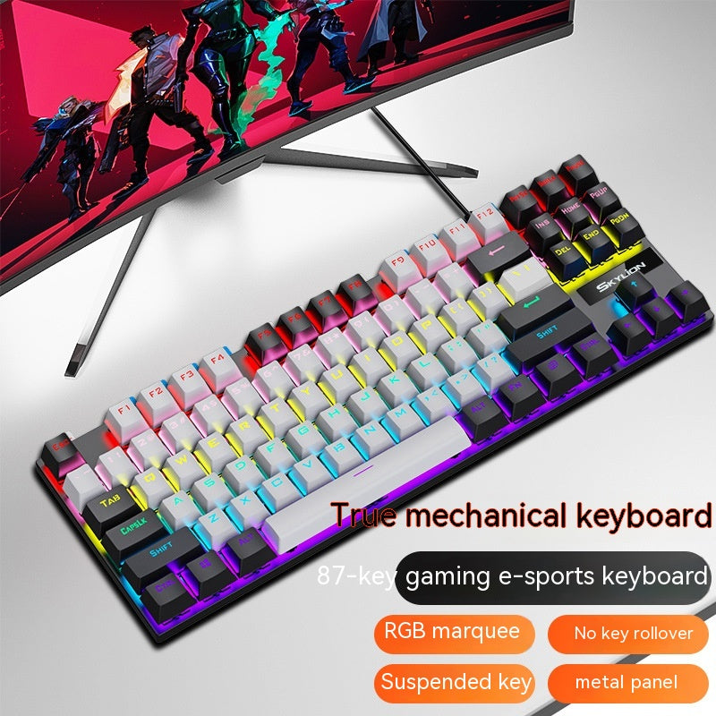 K87 Axis mécanique vert Axis rouge Clavier filaire