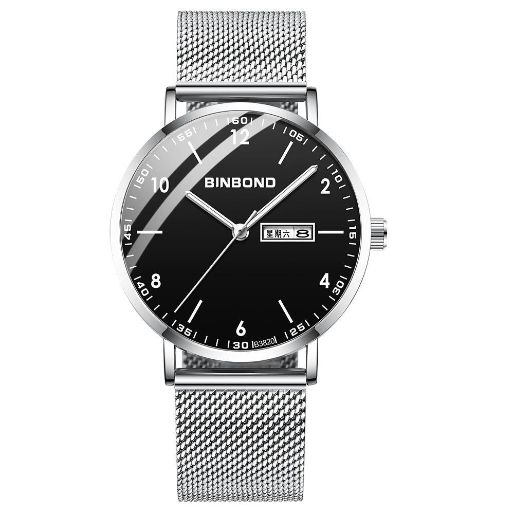 Ultra-mince Trendy Quartz Imperméable Starry Sky Montre électronique mécanique pour adolescents