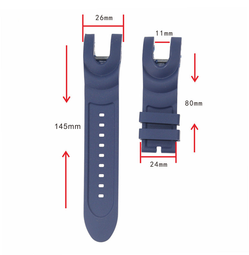 Bande de montre d'inverseur en silicone souple de fourche