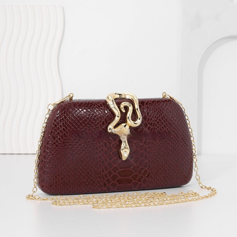 Femmes Stylish Snake-Print Tote du soir avec un flair européen-américain sophistiqué
