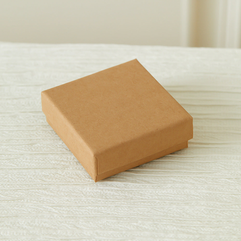 Boîte à bijoux en papier Kraft rétro emballage cadeau