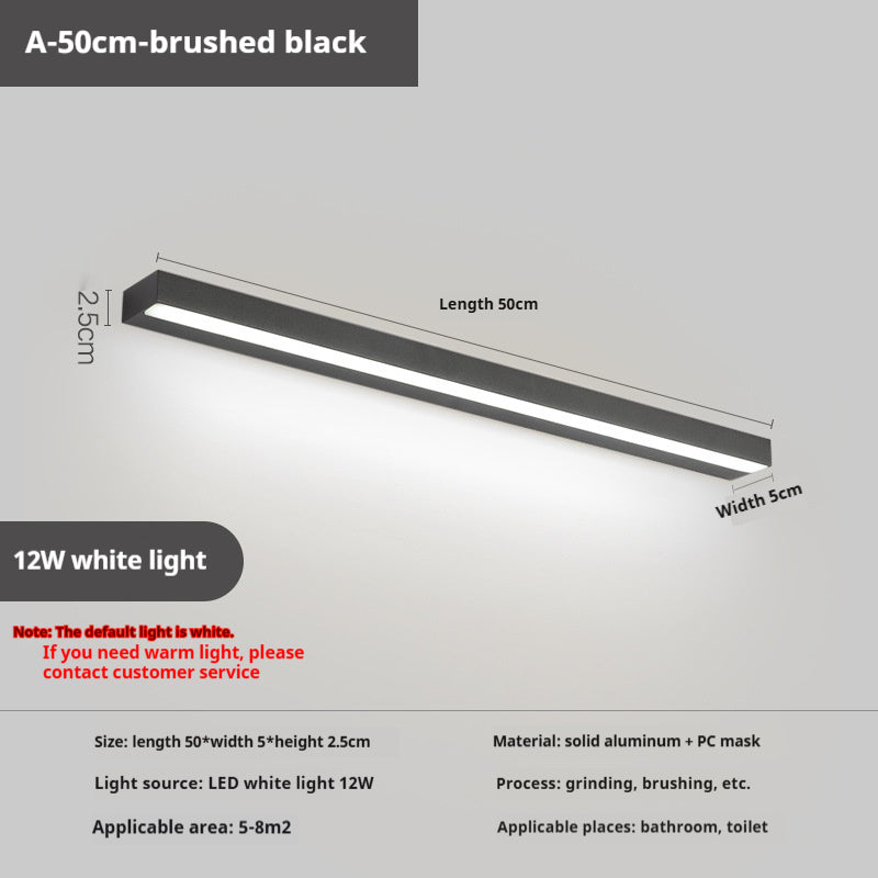 WC spécial sans punch Salle de bain Laver cosmétique miroir lampe murale