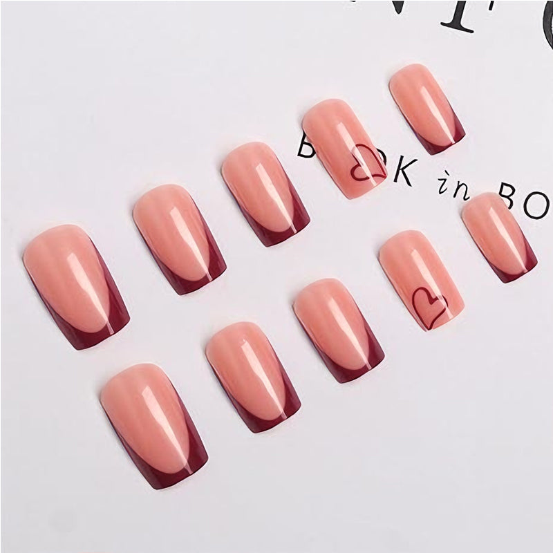 24 PCS Saint Valentin presse sur les ongles