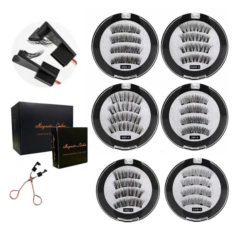 Aspiration magnétique Faux cils Porte savon intégré Sans colle Faux cils Épaisseur