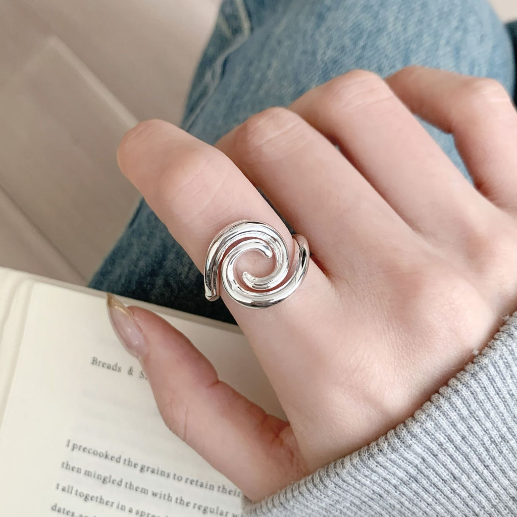 Femmes Minimaliste Ligne Circle Anneau ouvert