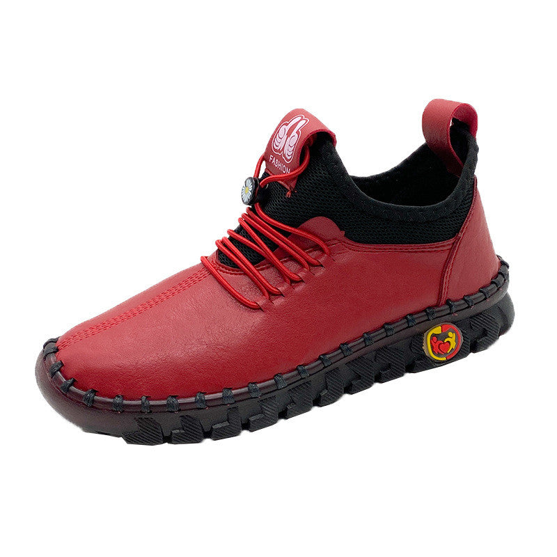 Chaussures de marche en cuir véritable pour femmes Oxford Soft Sole