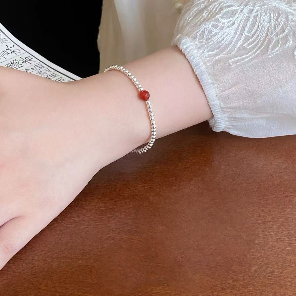 Printemps et été cristal Bracelet Niche Design Gris clair de lune violet Asai Améthyste Bracel