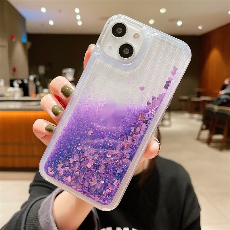 Étui de téléphone résistant aux éclaboussures avec sable liquide glacé