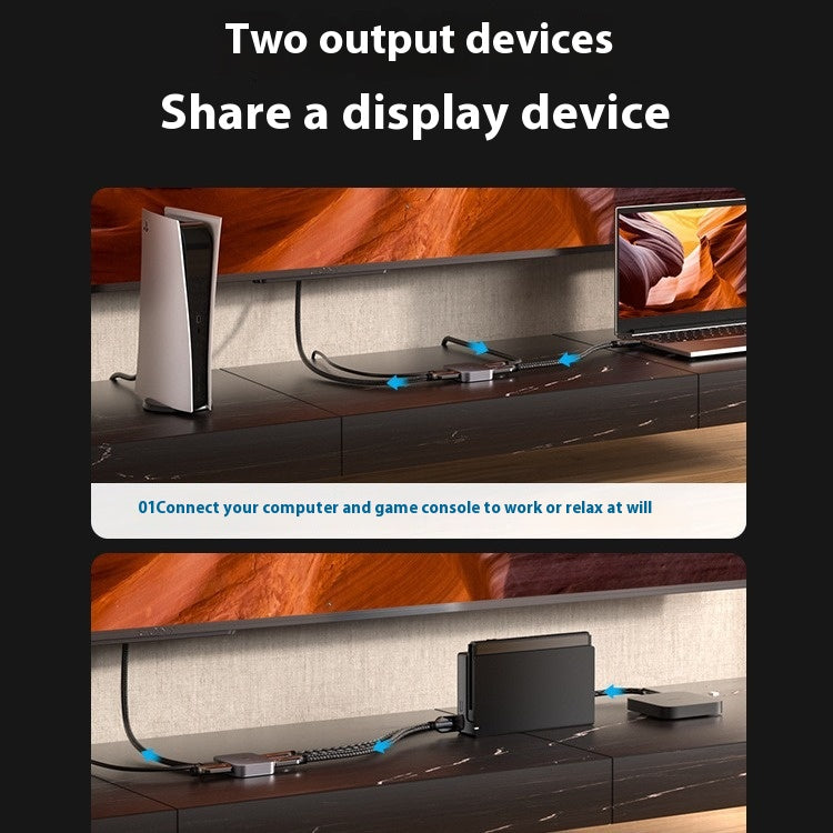 Cable en alliage Séperater HD Ordinateur Audio et Vidéo Conversion bidirectionnelle