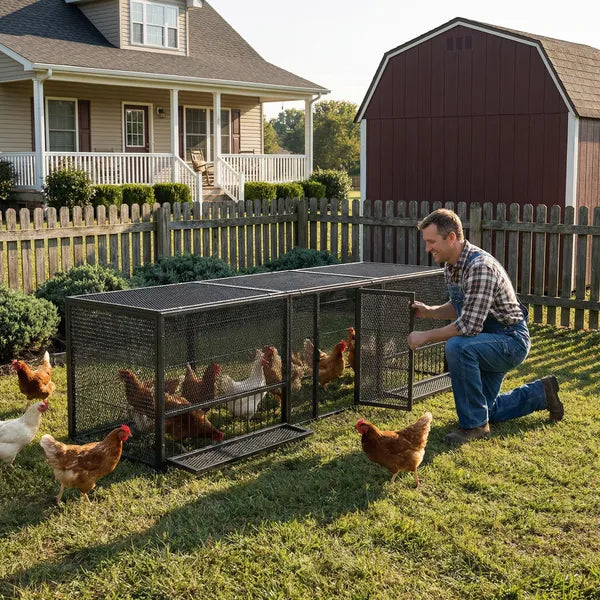 83"Coupe de poulet épais Pigeon durable Cage à l'extérieur Utilisation confortable Cage de volaille pour Hom
