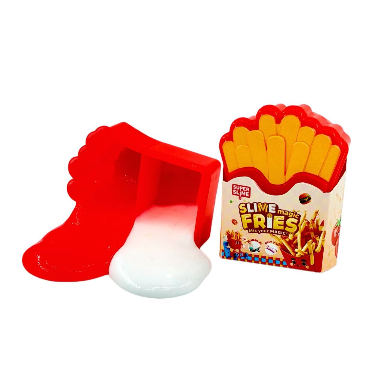 Simulation French Fries Box Crystal Slime Toy