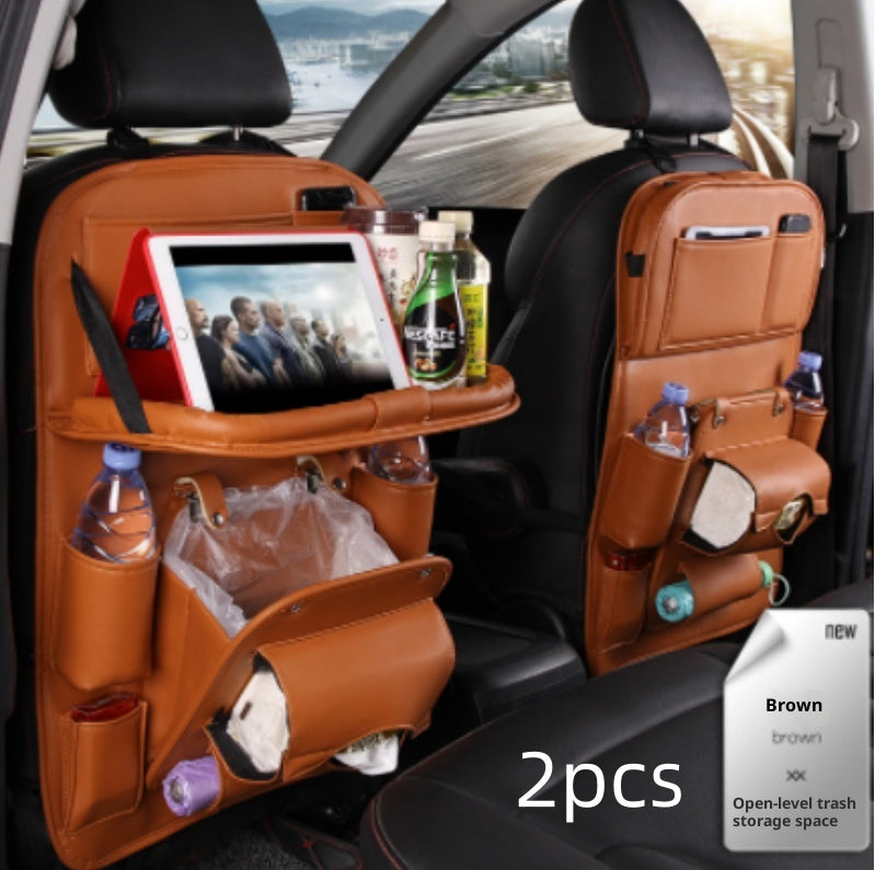 PU sac de rangement de voiture en cuir siège multifonction arrière plateau sac de suspension étanche