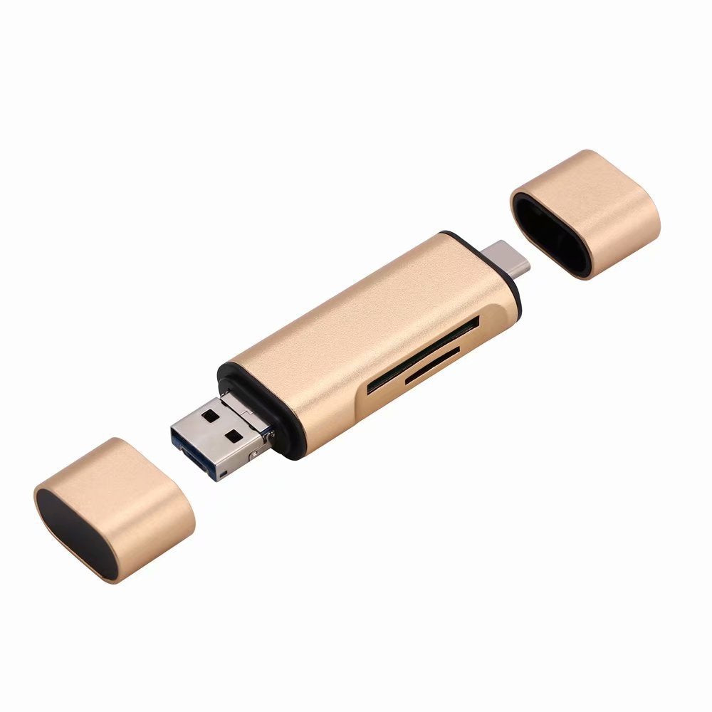 Lecteur de carte mobile USB MICRO TYPE - support en alliage d'aluminium multi-fonction C