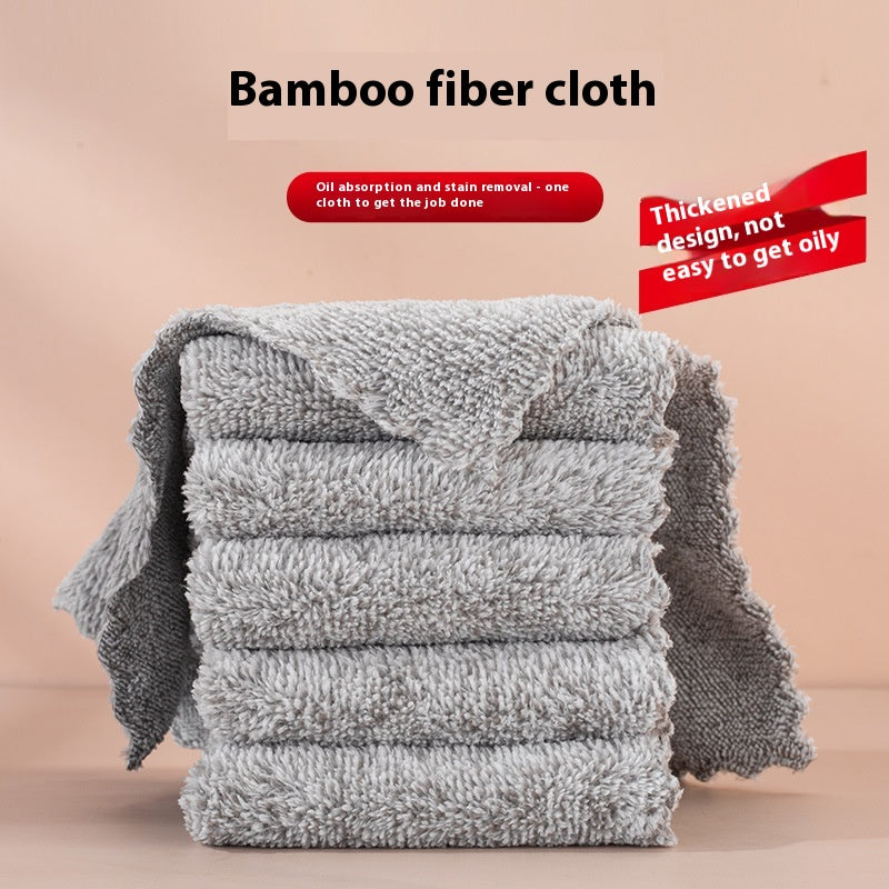 Bamboo Charcoal épais doux absorbant pas facile à toucher rag huile