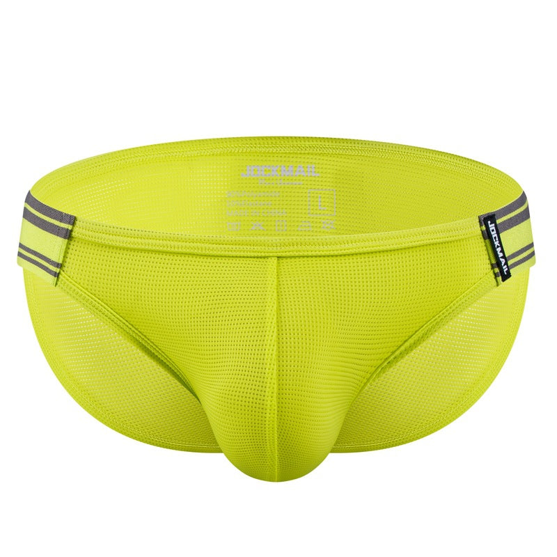 Tissu fluorescent Sous-vêtements pour hommes Triangle Silk Mesh