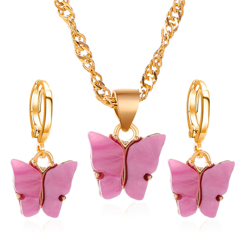Boucles d'oreilles et colliers acryliques couleur