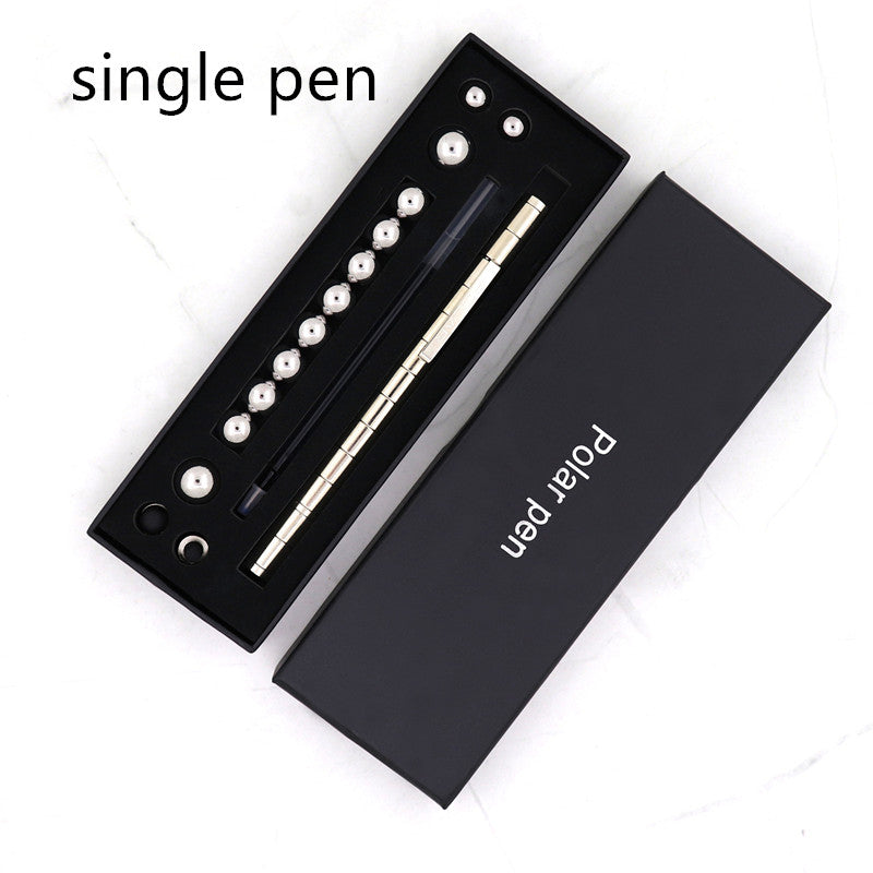 Stress Reducer Relief Toys Cadeau Boîte amusante en or noir Kits Fidget stylo polaire magnétique avec