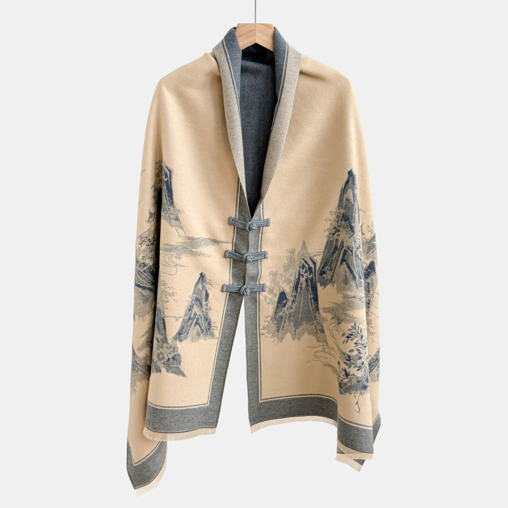 Vêtements de dessus de noeud vintage Jacquard Châl