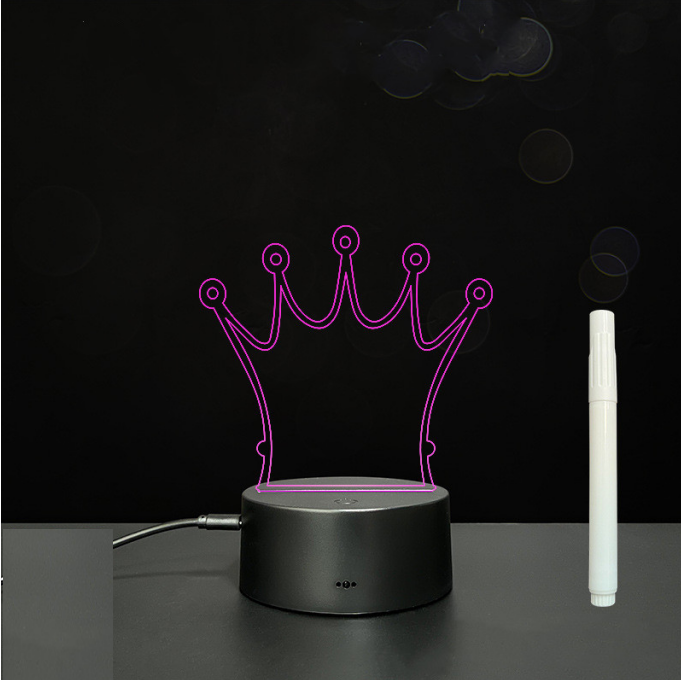 3D Acrylique Conseil d'écriture Message Tableau de lumière LED