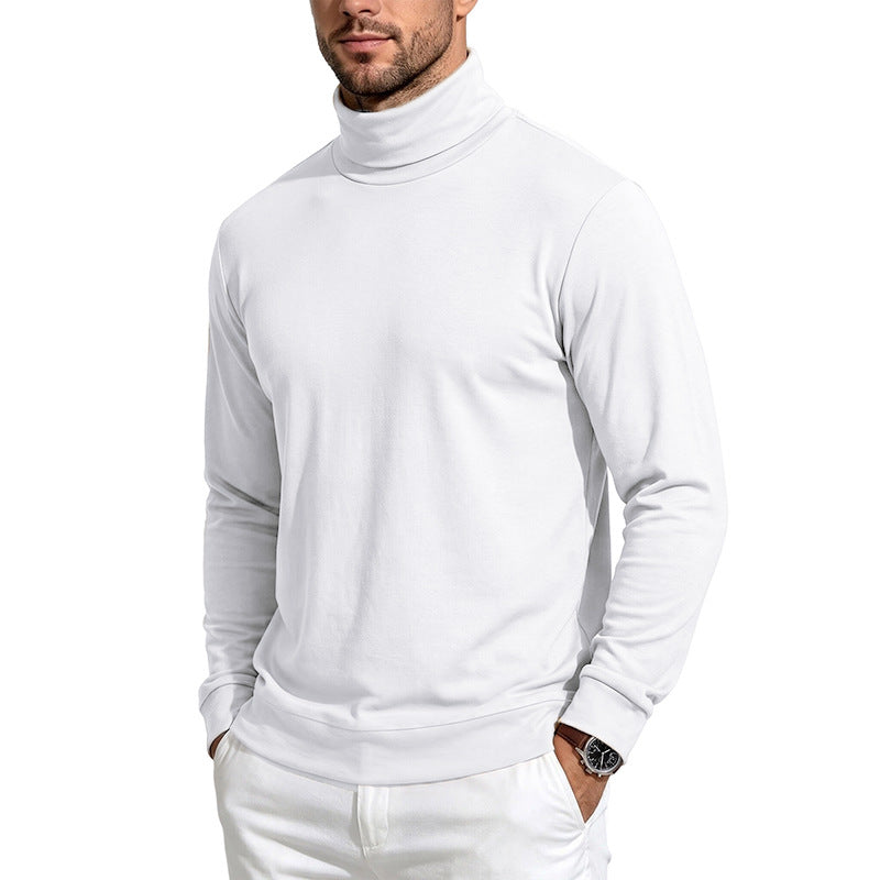 Simple polaire en laine souple polyvalente avec col tortueux et manches longues