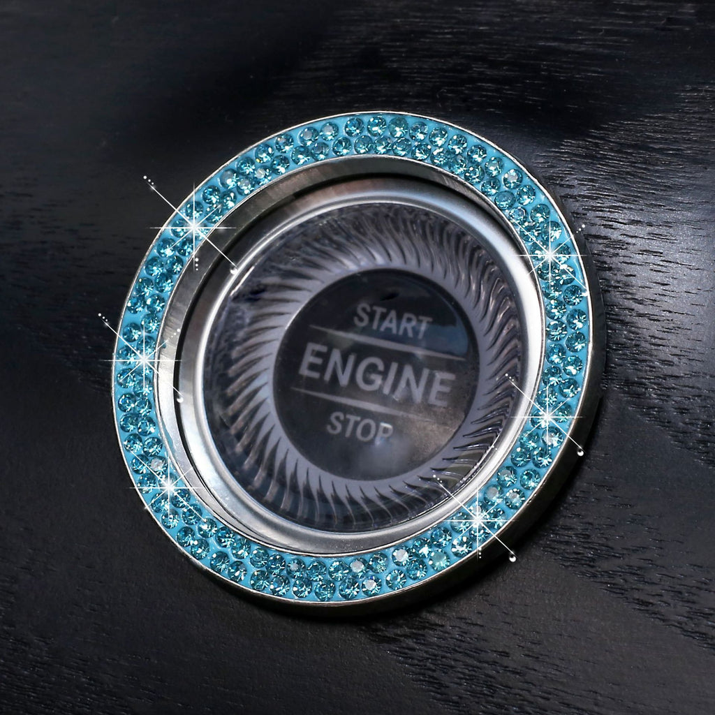 Stickers Anneau décoratif à un bouton de voiture incrusté de diamant Femmes