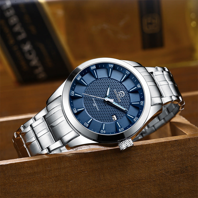 Hommes Waterproof Business Calendrier Montre Quartz