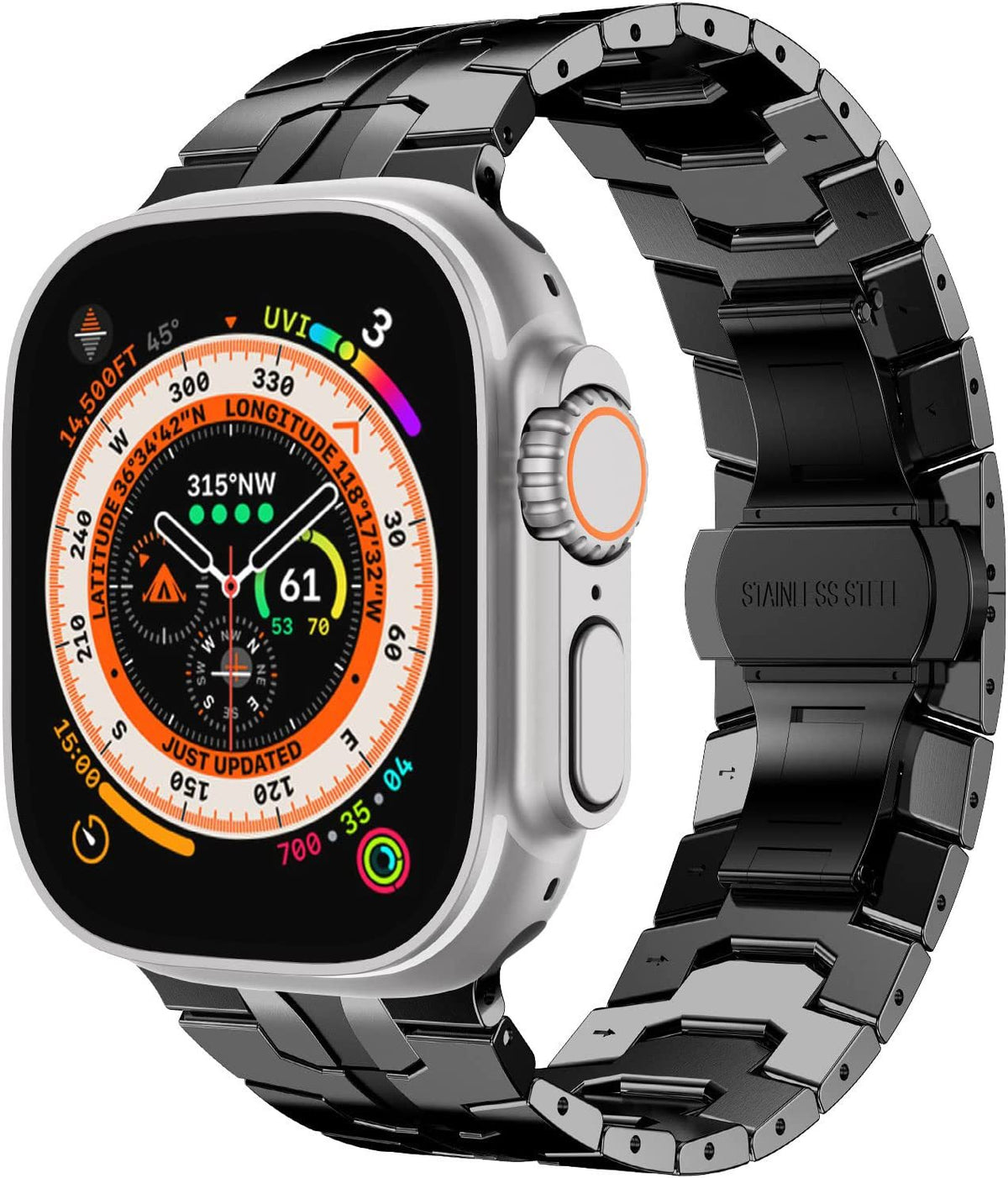 Bracelet en acier inoxydable en acier massif
