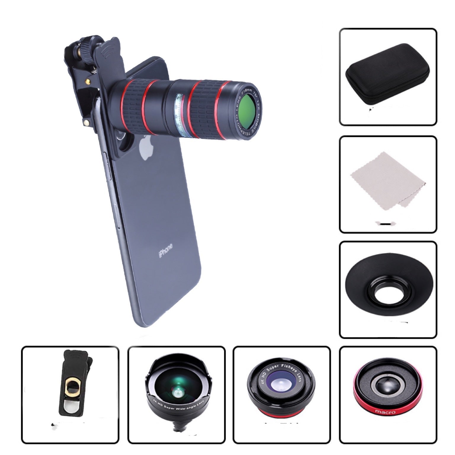 6K niveau SLR Super grand angle HD Macro professionnel externe Shooting costume