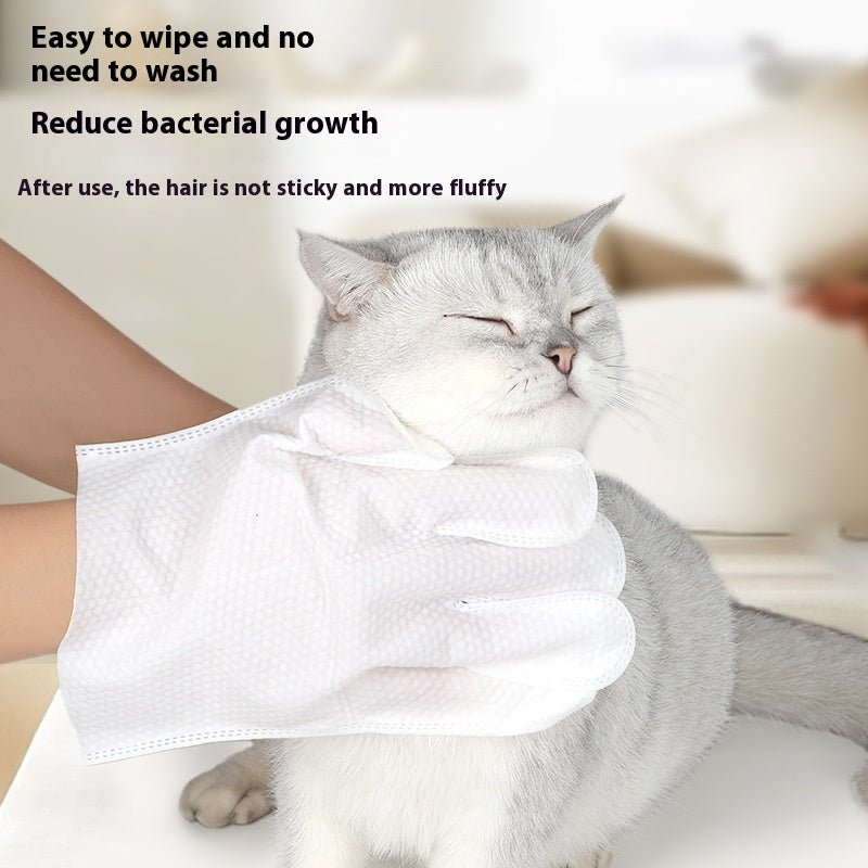 Animaux de compagnie Wipes Gants Chien Nettoyage Spa Lavable Désodorisant Nettoyage à sec