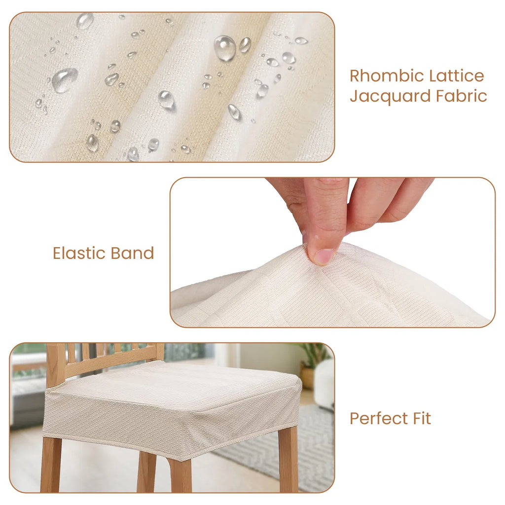 4Pack étanche chaise à manger Slipcovers chaise étirante assise Slipcovers amovible lavable