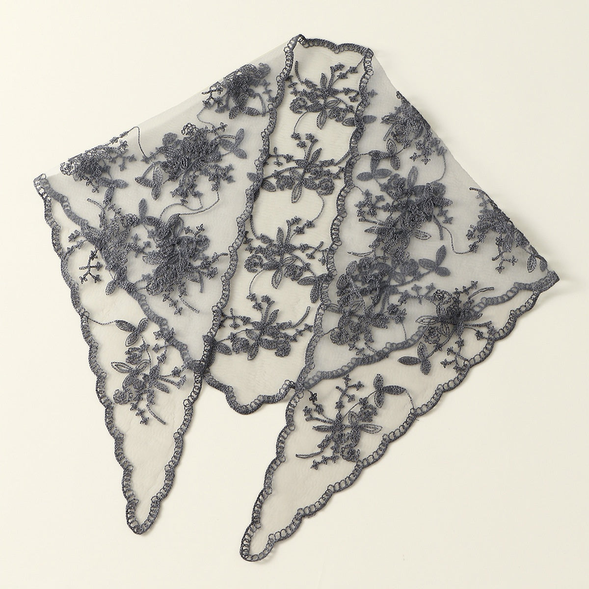 Dentelle florale mariée Triangular Binder Couleur solide Veil mariage Dentelle Veil femmes