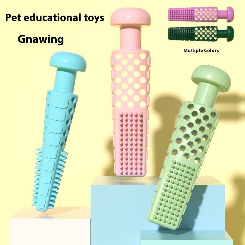 Jouet d'animal fournitures Dentpaste de type jouet de gnawing TPR bâton soulageant les molaires suffy