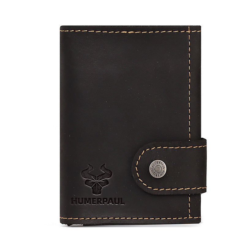 Porte-cartes RFID pop-up automatique Housse de carte en alliage d'aluminium antivol Packag