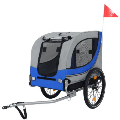 Grande remorque à vélo pliante pour chiens 120LB Capacité Transporteur d'animaux de compagnie tout-terrain