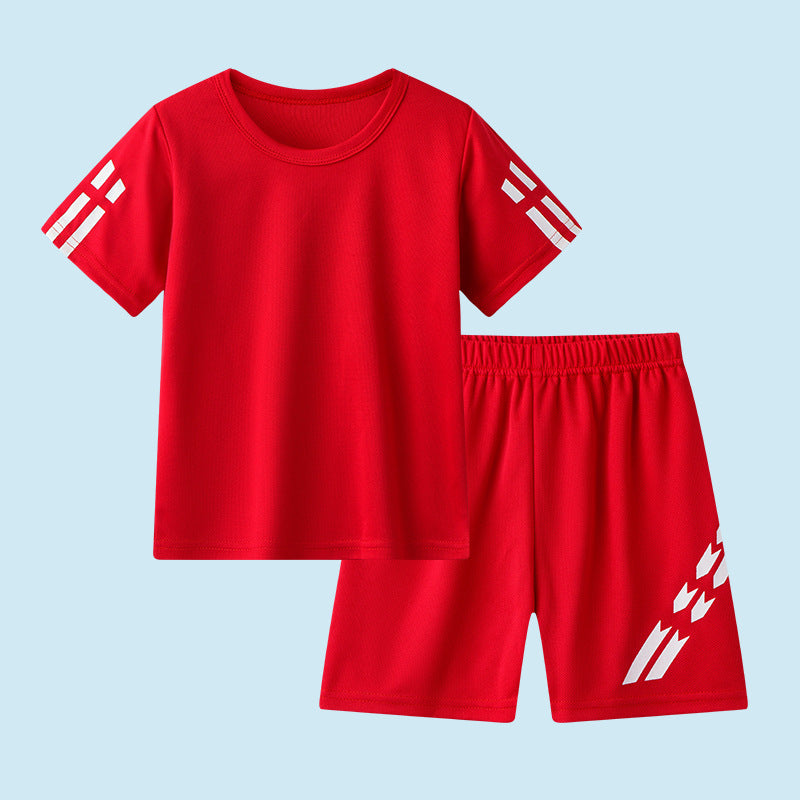 Vêtements de sport pour enfants à manches courtes à séchage rapide