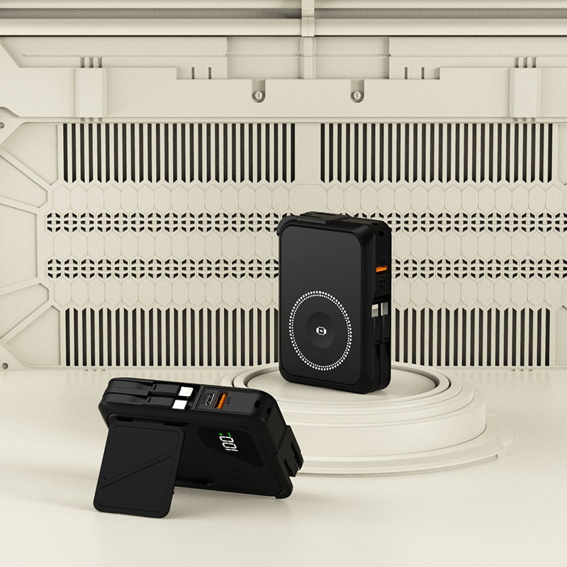 Foldable AC wall plug power bank