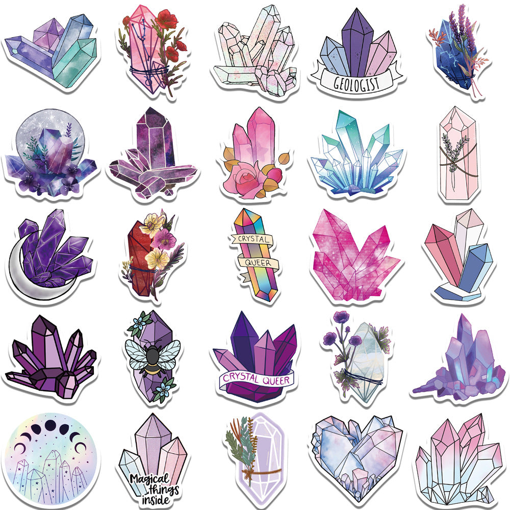 50 Stickers Graffiti en cristal rêveux