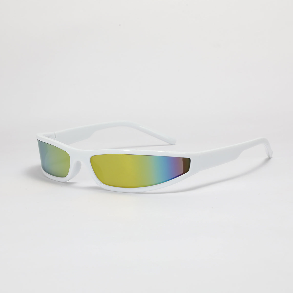 Lunettes de soleil à cadre étroit de style futur polyvalent féminin