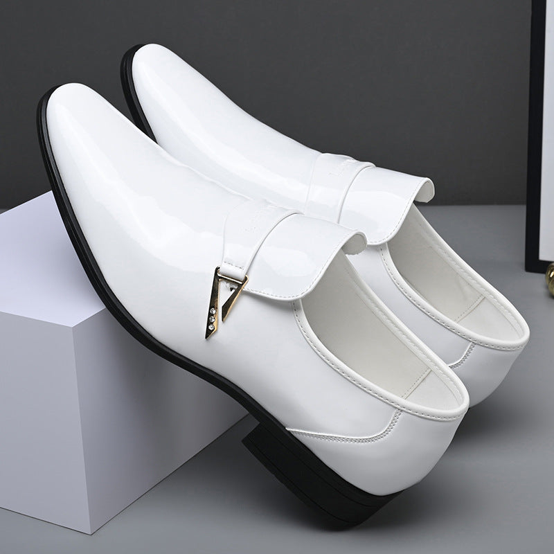 Chaussures en cuir classique casual homme pointu orteil Tout-appariement British Style Cuir