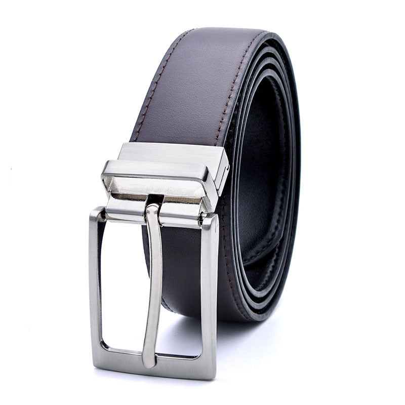 Ceinture de boucle d'épingle tournante pour homme