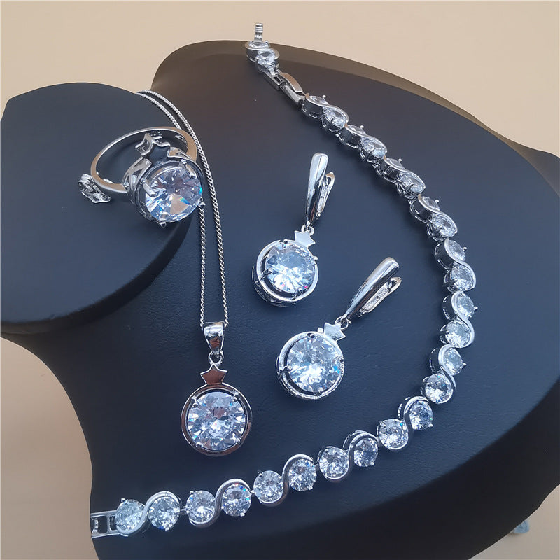 Étoile à quatre pièces et formes rondes européennes Et Tanzanite de style américain
