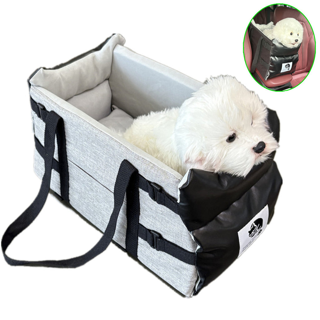 Lit de chien en cuir Cat Carrier et tapis de siège de voiture